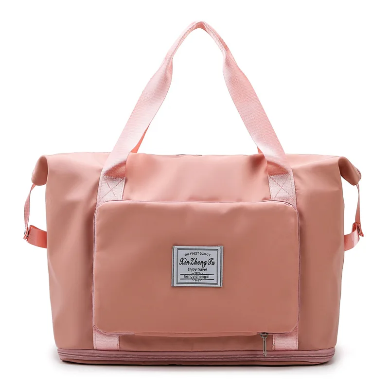 Large capacity short distance travel bag dry wet separation fitness bag swimming bag hand luggage bag foldable