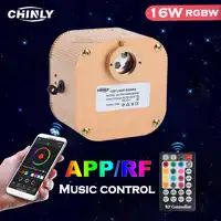 Fiber Optic Light Source Music Control Twinkle CREE Chip 16W APP/ RF control RGBW LED Engine Driver for All Fiber Optic Cable