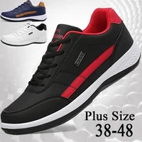 Men Leather Shoes Sneakers Trend Casual Shoe Italian Breathable Leisure Male Sneakers Non-slip Footwear Men Vulcanized Shoes 1
