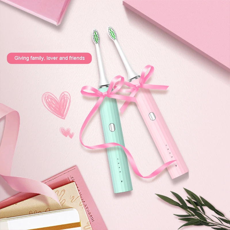 

Electric Toothbrush USB Rechargeable Upgraded adult Waterproof Ultrasonic Rechargeable Tooth Brushes Washable