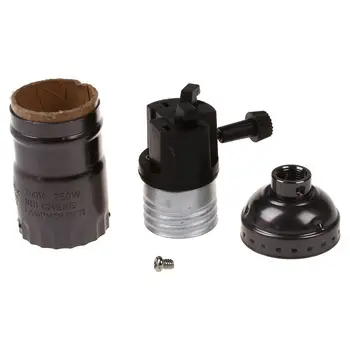 

Black Vintage Lamp Base socket Holder adapter E27 Screw Bulbs -Suitable for Bare Bulb Features With switch no wire