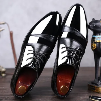 

New Men's Business Pointed Toe Casual Shoes Men Wedding Shoes Zapatos De Hombre Men Dress Shoes Leather Leather Sneakers Loafers