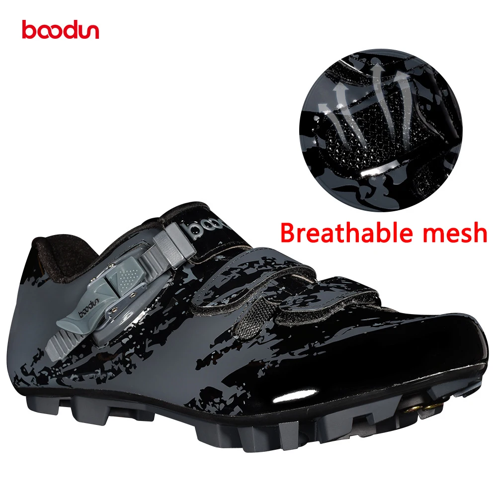 Boodun new men's mountain bike bicycle self-locking shoes non-slip breathable iron triathlon racing shoes MTB bicycle shoes