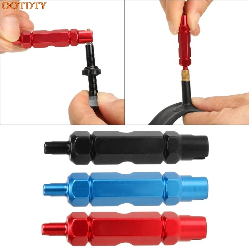 MTB Road Bike Schrader Presta Valve Core Removal Tool Bicycle Wrench Screwdriver