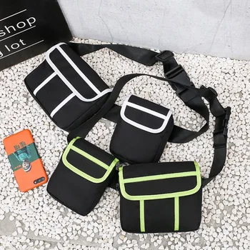 

2019 Tactical Radio Chest Rig Waist Bag Hip Hop Funny Streetwear Functional Tactical Packages Belt Bag West Cross Shoulder Bag