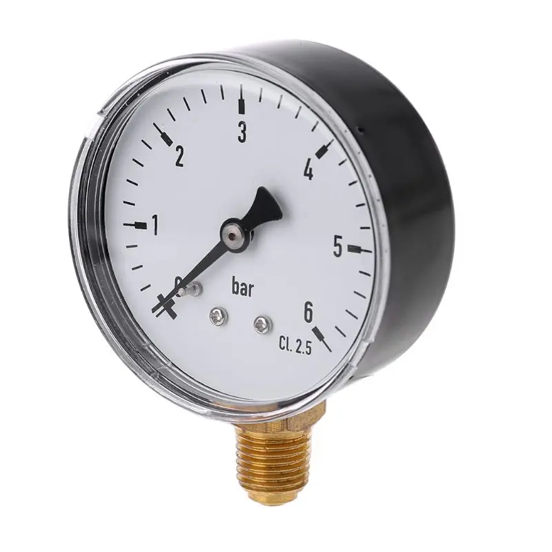 0-6 БАР МАНОМЕТР водяной газ воздушный компрессор давления 1/4 ''NPT Боковое крепление 35ED