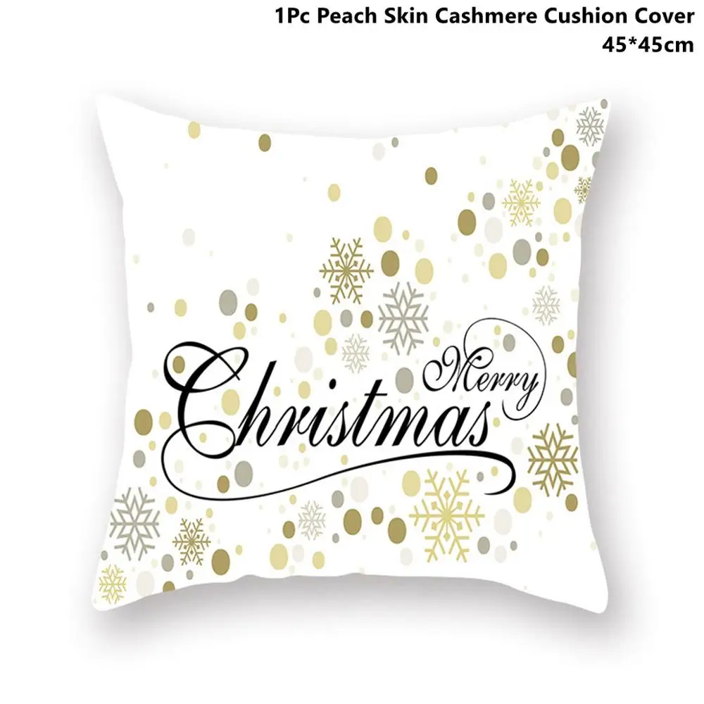 Xmas Pillowcase 30 Taoup золотой черный Снежинка Счастливого Рождества наволочка Рождественский Декор для дома Декор для рождества украшения Xmas Noel Санта Клаус - Цвет: Xmas Pillowcase 30