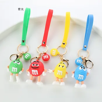 

Web Celebrity Hot Style Key Chain Cute M Bean Cartoon Keychain Children 's Surprise Birthday Gift Accessories Keyring Face