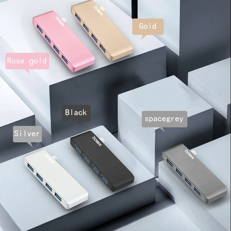 BKSCY Тип c концентратор до 4 порта Мульти USB 3,0 Otg концентратор Высокоскоростной 5 Гбит/с USB 3,1 разветвитель для MacBook Pro huawei P30/P20 type c usb концентратор