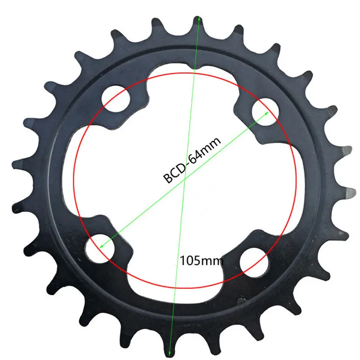 Колесо для горного велосипеда MTB, 24 T, диск для ремонта велосипеда, Звездочка для Shimano, Двухсекционный шатун, 10/11 скоростей