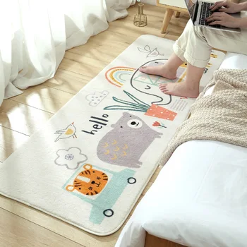 

New High-density Fluffy Bedside Rug Bedroom Long Floor Mat Foot Soft Absorbent Non-slip Super Mat Bathroom Bath Mat Rug Door