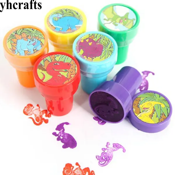 

6PCS/LOT.Dragon stamp Dinosaur stamper Kids art toys Novelty Promotion Fantastic toy Birthday gifts Kindergarten presents cheap