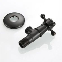 1 шт. черный масло втирают Бронзовый 1/" Мужской x 1/2" Мужской Латунный Угловой запорный клапан для ванной комнаты золотое покрытие заправочные клапаны