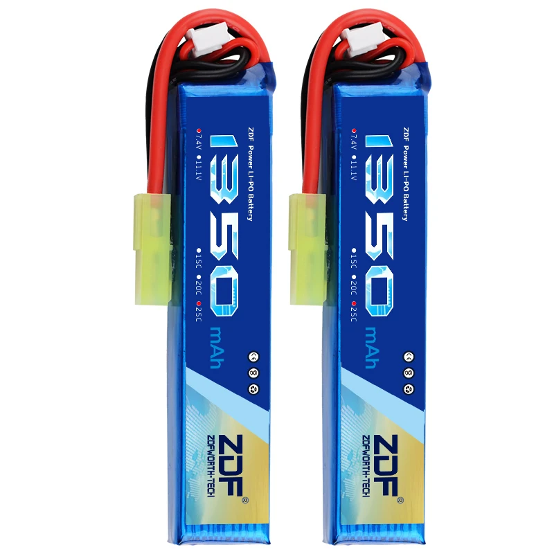 ZDF 2 шт. хорошее качество RC Lipo 2S Аккумулятор 7 4 В 1350 мАч 25C MAX50C Дрон AKKU батарея Tamiya