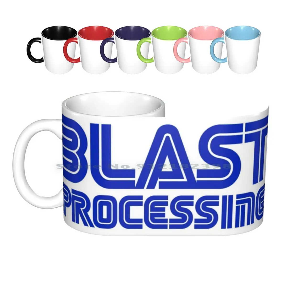 Blast Processing Tazze In Ceramica Tazze Da Caffè Tazza Da Tè Al Latte Blast Processing Genesis Mega Drive Master System Dream Cast Saturn