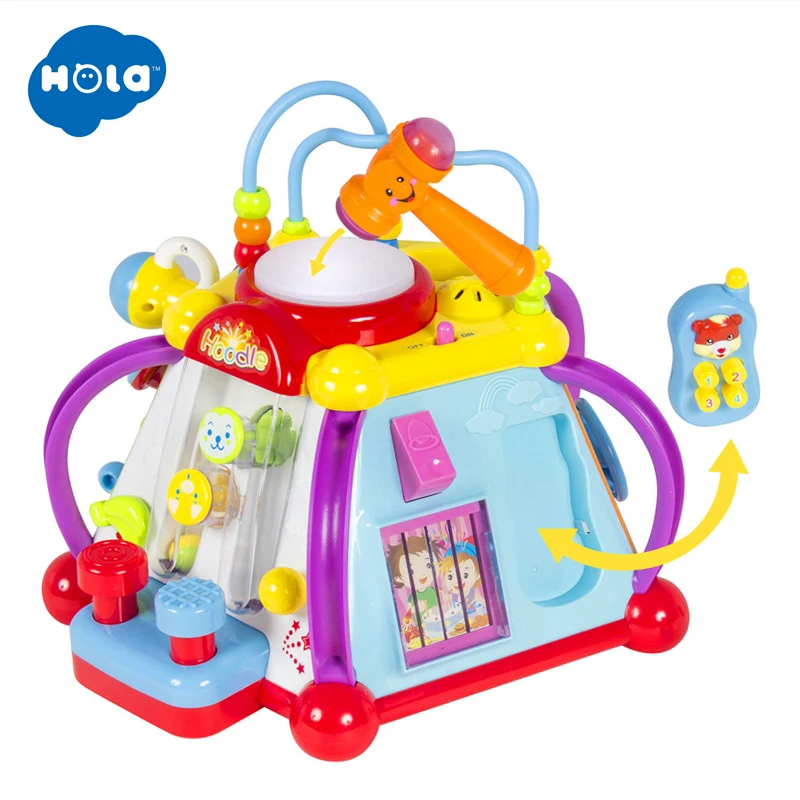 HOLA 806 actividad Musical cubo juguete desarrollo juego educativo jugar aprendiendo juguete centro para bebés de 1 año de edad niños niñas - 6