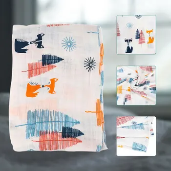 

Home Summer Soft Breathable Thin Swaddle Blanket Baby Bathing Towels Cotton Blend Sleeping Bag Printing Newborn Infants Large