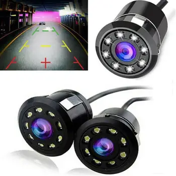 

Car Rear View Camera 8 LED Night Vision Round Backup Camera Waterproof 170 Degrees Reversing Parking HD Infrared Image Monitor