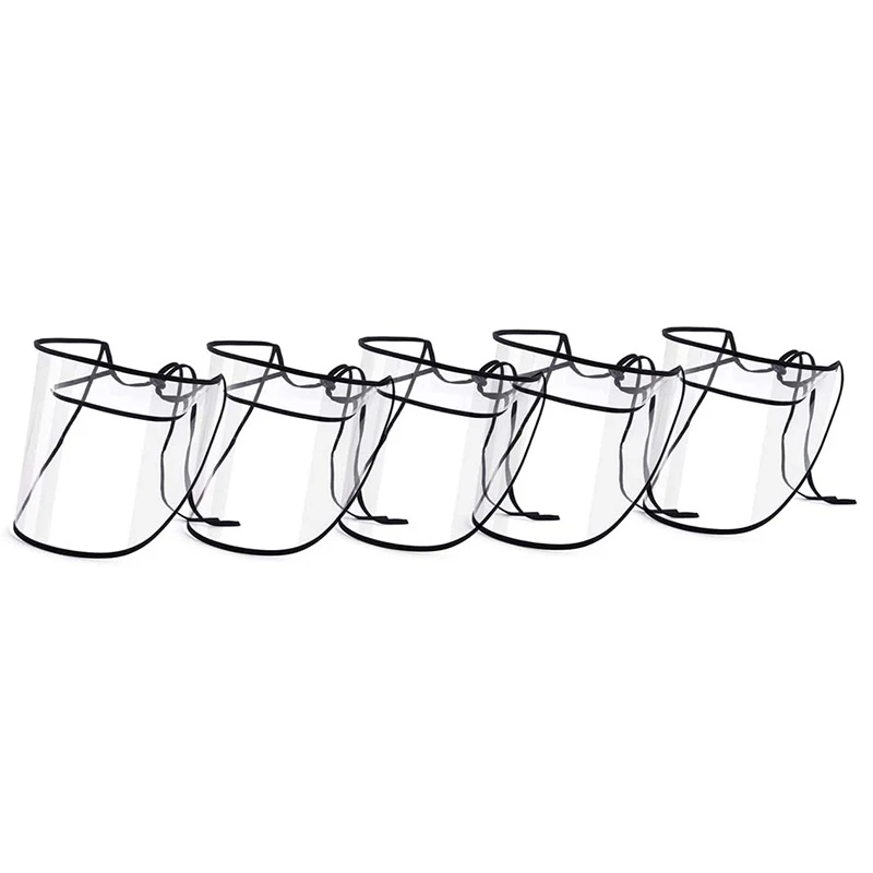 

5 PCS Anti Saliva Shield, Anti Fog Visor Transparent Adjustable Shield Dustproof Cover