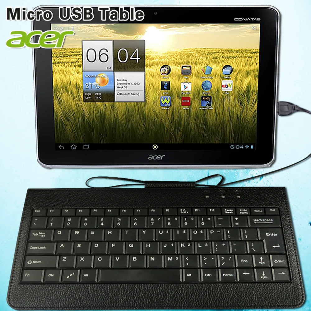 Wire Keyboard Ultra-Thin Quiet Small Size for Acer Iconia A3-A10 10.1"/Tab  10/One 10 B3-10/B3-A30/B3-A40 Tablet Keyboard+Bracket - AliExpress Computer  & Office