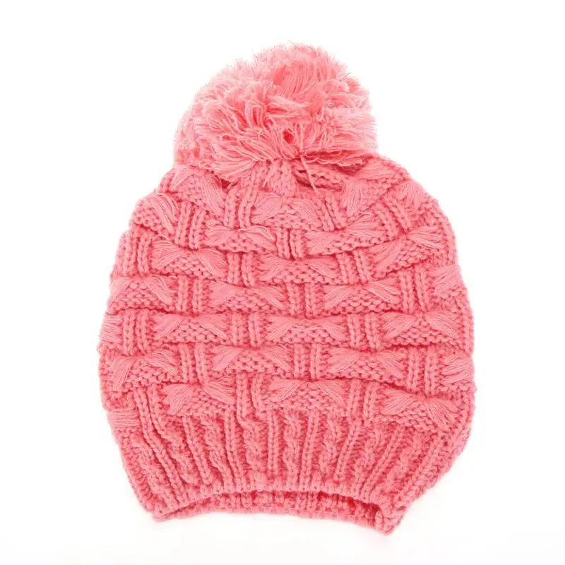 Сплошной цвет вязания шапки женские осенне-зимние теплые утолщенные шарф обёрточная шапка набор мягкие теплые вязаные шапки с черепом
