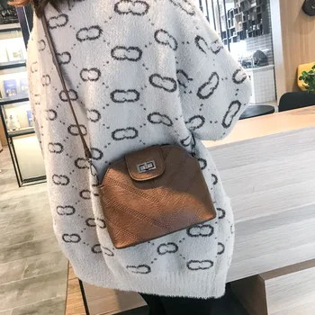 

2019 New Style WOMEN'S Bag Retro Shell Bag Leisure Bag Shoulder Bag Cross-body Bag