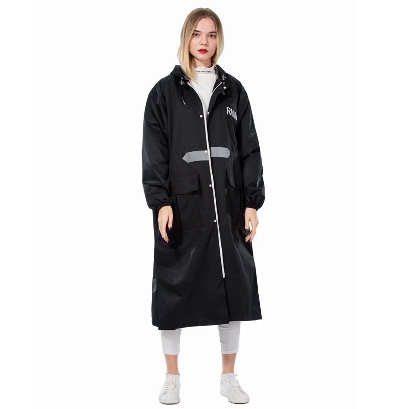 2020 Hot selling fashion long raincoat for adults long sleeve women