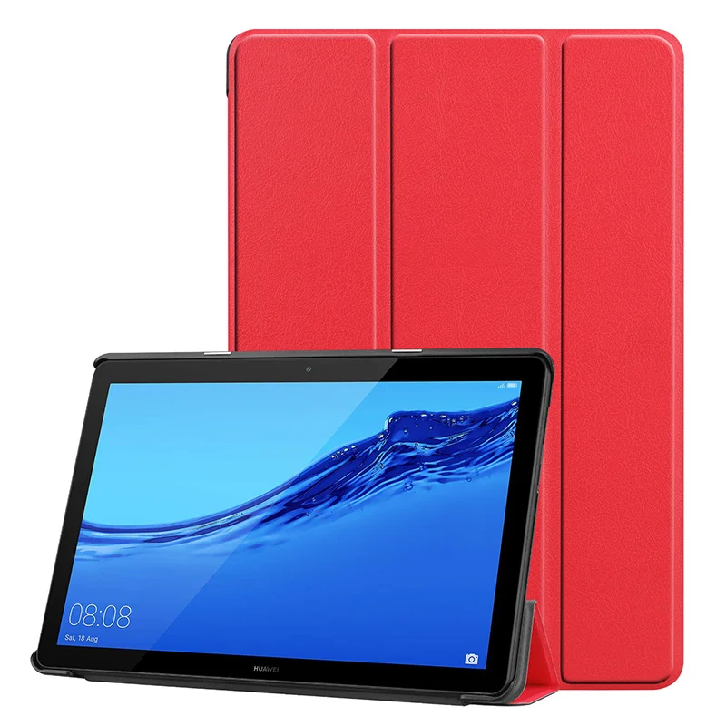 Ультратонкий чехол для huawei Mediapad T5 10 AGS2-W09/L09/L03/W19 10," чехол для huawei Mediapad T5 10 Tablet Case - Цвет: Red