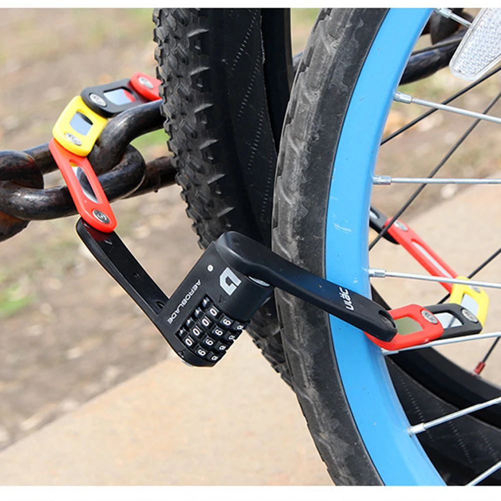 4 Digit Combination Password Mini Cycling Anti Theft Metal Portable Wireless Protective Rustproof Bike Lock Security Folding