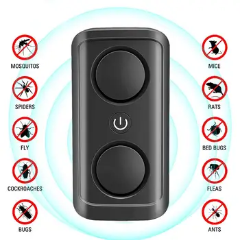 

New Pest Reject Ultrasonic Mouse Cockroach Repeller Device Insect Eats Spiders Mosquito Killer Pest Control Household Pest