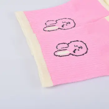 

Women Girl Unisex Ribbed Knitted Long Over Ankle Socks Kpop Letters Cute Cartoon Animal Printed Bright Candy Color Block Hosiery