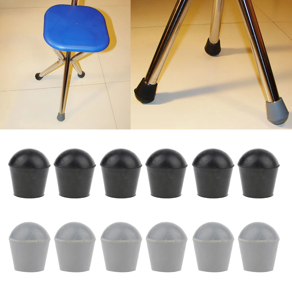 Lot 12pcs Anti Slip Rubber Tips For Cane  Crutches Chair 3/4 In
