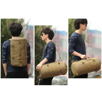 

Military Tactical Backpack Outdoor Large Capacity Cylinder Shoulder Bag Camping Bag Camouflage MountaineeringTravel Luggage Pack