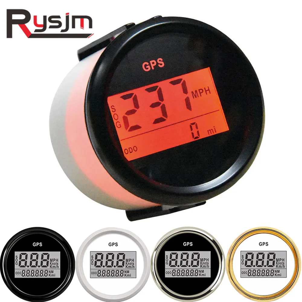 

52mm Digital GPS Speedometer Odometer 0~999 Knots MPH Km/h GPS Speed Gauge 12V/24V with Backlight for bmw e39 Motor Car Boat