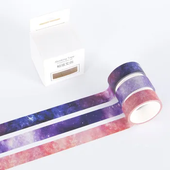 

3 pcs/pack Night Sky Bullet Journal Washi Tape Cute Adhesive Tape DIY Scrapbooking Stickers Stationery Label Masking tapes