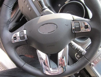 

Car ABS Chromed Steeling Wheel Decoration Frame Trim Cover For KIA Sportage R 2011 2012 2013 2014 2015 2016 2017 Accessories