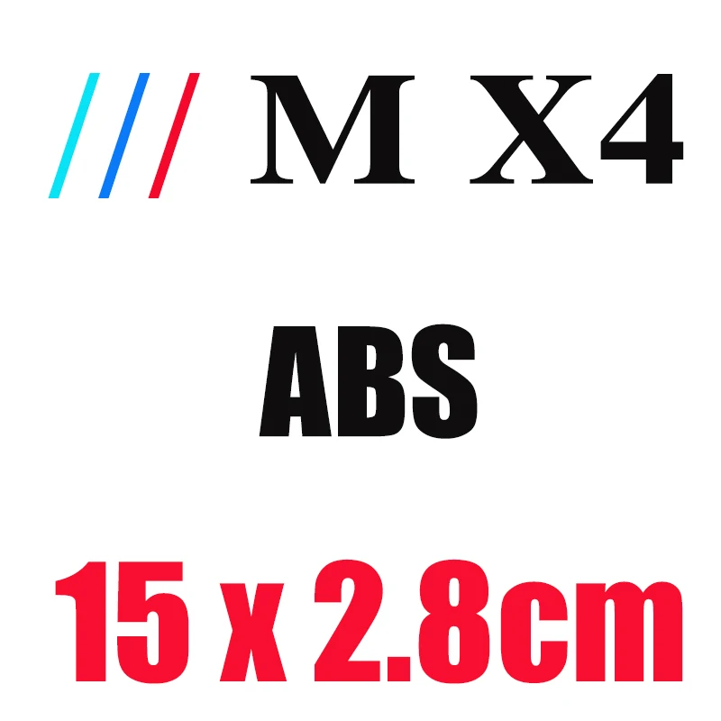 Автомобильный Стайлинг для M серии M1 M2 M3 M4 M5 MX1 MX2 MX3 10 шт. ABS Автомобильная задняя декоративная наклейка на стену этикетка дизайн 3D эмблема - Название цвета: MX4 15x2.8cm