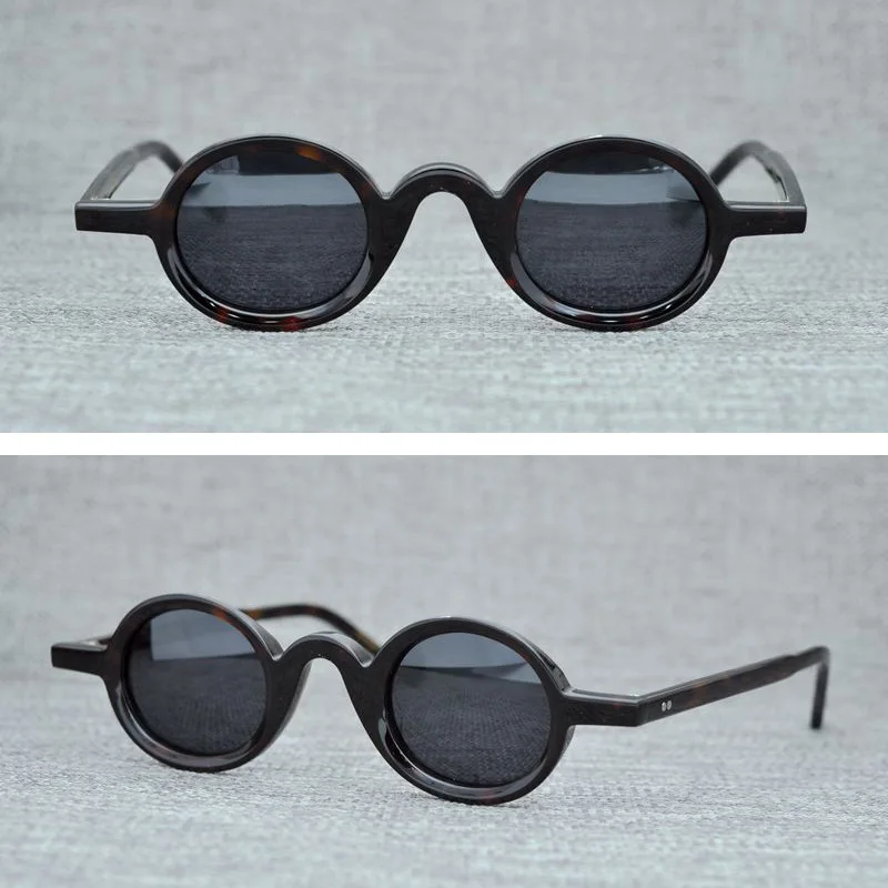 Acetate Polarized Sunglasses Men Women Vintage Small Round Sun Glasses for Men Brand Designer Retro Sunglass Shades UV400 Oculos