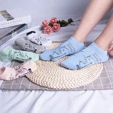 Хлопковые дезодоранты, впитывающие пот, тонкие спортивные повседневные милые короткие носки с героями мультфильмов