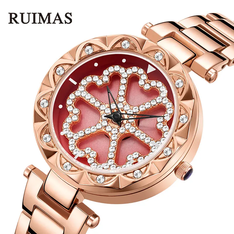 Женские часы Relojes Mujer 2019 Ruimas Топ бренд Quart для женщин нержавеющая сталь звенья