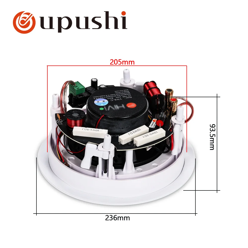 Настенный bluetooth динамик Oupushi 6 5 дюйма 10 100 Вт потолочный 8 Ом домашняя фоновая