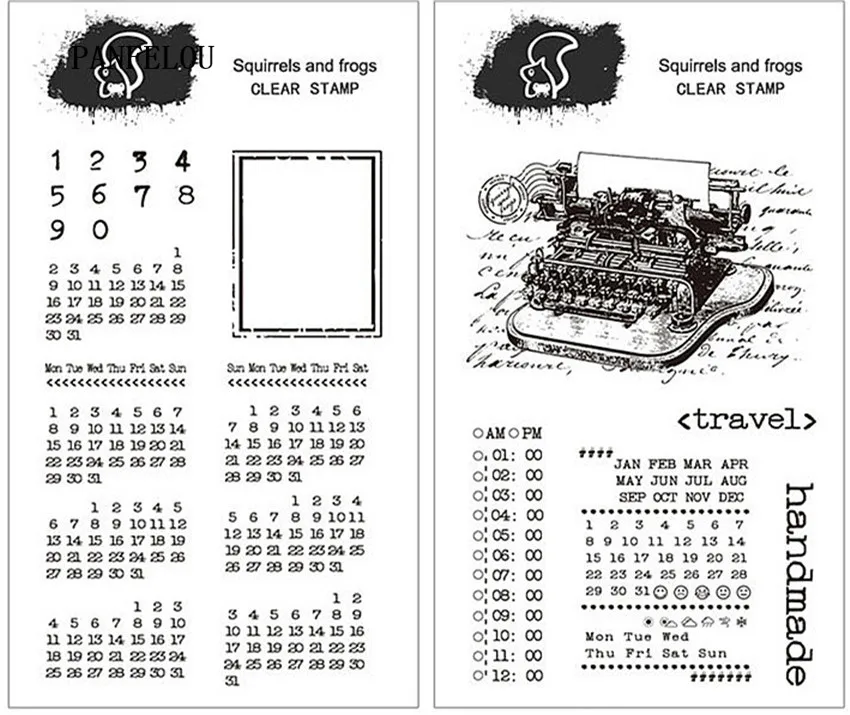 PANFELOU 11x16 см пишущая машинка прозрачный силиконовый прорезиненный прозрачные штампы мультфильм для скрапбукинга/DIY Рождество год Свадьба