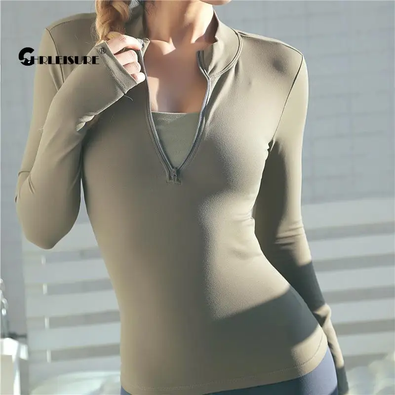 Yoga-Shirts Gym-Top Sports-Wear Long-Sleeve Fitness Running Women Full for Push-Up CHRLEISURE