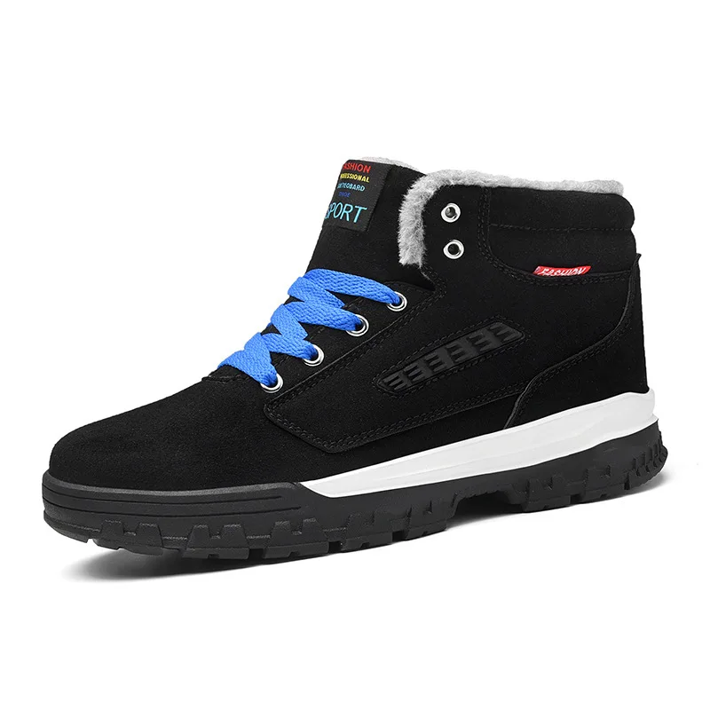 

2017 Autumn And Winter New Style Men's Korean-style Teenager Men's Warm Cotton-padded Shoes with Velvet College Student Casual S