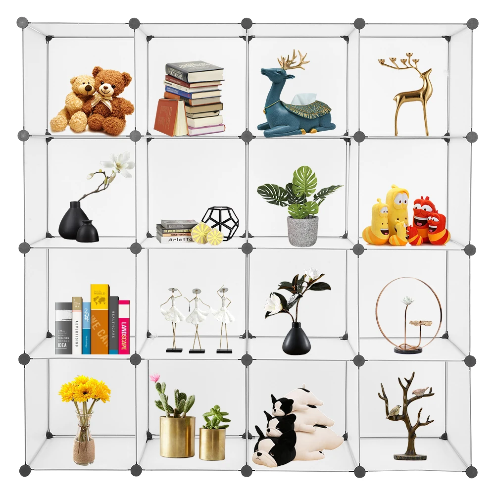 

Cube Storage 16-Cube Book Shelf Storage Shelves Closet Organizer Shelf Cubes Organizer Bookcase