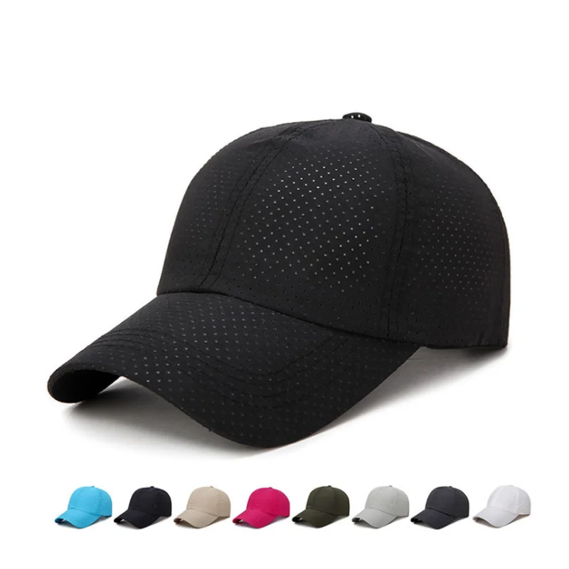 

New Ultra-slim Running Cap Fabric Summer Cap Unisex Quick Dry Mesh Cap Running Hat Bone Breathable Hats