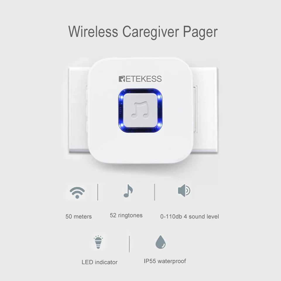 Pager Retekess беспроводная кнопка вызова SOS оповещение о вызове медсестры система