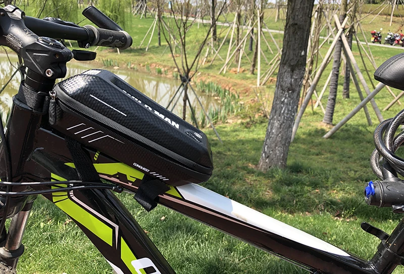Discount WILD MAN Road Bicycle Handlebar Bag Rainproof Cycling Front Top Tube Bag MTB Repair Tool Bag Bike Saddle Bag Sacoche Velo 30