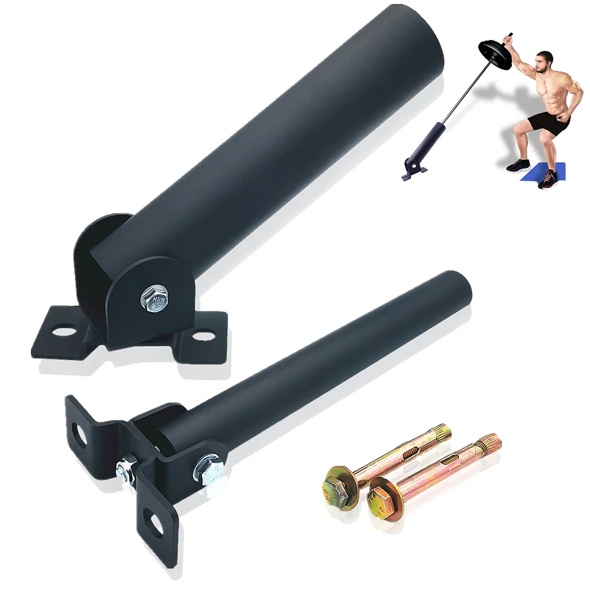 T Bar Row Platform Landmine Attachment Install on Floor or Wall Holder for 1" and 2" Barbell Bars Exercises Home Gym Equipment | Спорт