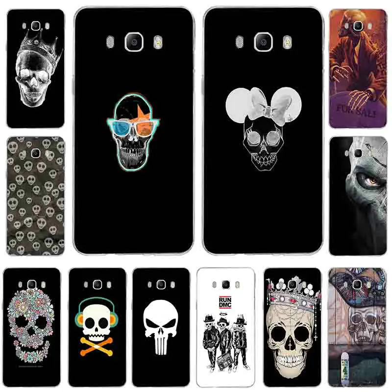For Samsung Galaxy J1 J2 J3 J5 J7 A3 A5 A7 2016 2017 Shell Soft Silicone TPU Mobile Phone Cases Skull Fashion Bone Graffiti Art | Мобильные